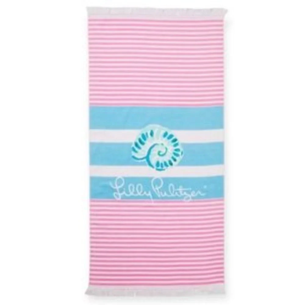 Lilly Pulitzer Oversized Beach Towel Multi Soleil It On Me Striped Towel NWT